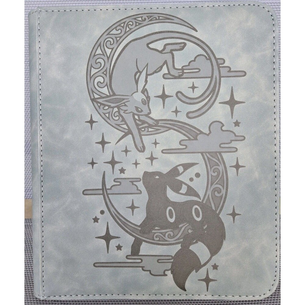 Pokemon Umbreon & Espeon 2x2 Gray Top Loader Binder 112 Cards